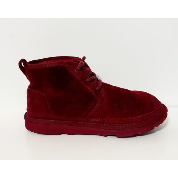 UGG Neumel Chopd Kids Size 5, Red/Burgundy - Picture 4 of 11